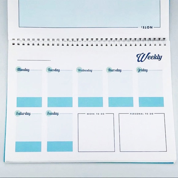 A4 Blue Life Planner with Multicolor Pen - Picture 5 of 6